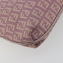 FENDI Zucchino Canvas Mamma Baguette Shoulder Bag Purple 8BT075 Auth BA14896A-13
