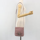 FENDI Zucchino Canvas Mamma Baguette Shoulder Bag Purple 8BT075 Auth BA14896A-23