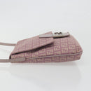 FENDI Zucchino Canvas Mamma Baguette Shoulder Bag Purple 8BT075 Auth BA14896A-5