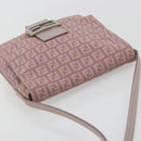 FENDI Zucchino Canvas Mamma Baguette Shoulder Bag Purple 8BT075 Auth BA14896A-6