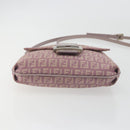 FENDI Zucchino Canvas Mamma Baguette Shoulder Bag Purple 8BT075 Auth BA14896A-9