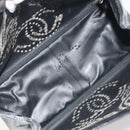 CHANEL Chain Tote Bag Patent Black Silver CC Auth BA14897-11
