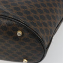 CELINE Macadam Tote Bag PVC Leather Black Gold Tone Auth BA14899-12