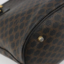CELINE Macadam Tote Bag PVC Leather Black Gold Tone Auth BA14899-13