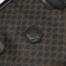 CELINE Macadam Tote Bag PVC Leather Black Gold Tone Auth BA14899-15