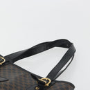 CELINE Macadam Tote Bag PVC Leather Black Gold Tone Auth BA14899-8