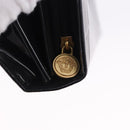 Gianni Versace Medusa Hand Bag Patent Black Gold Tone Auth BA14906A-20