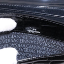 Gianni Versace Medusa Hand Bag Patent Black Gold Tone Auth BA14906A-12