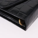 Gianni Versace Medusa Hand Bag Patent Black Gold Tone Auth BA14906A-7