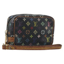 LOUIS VUITTON Monogram Multicolor Trousse Wapity Pouch Black M58034 Auth BA14908-1