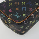 LOUIS VUITTON Monogram Multicolor Trousse Wapity Pouch Black M58034 Auth BA14908-16