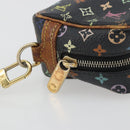 LOUIS VUITTON Monogram Multicolor Trousse Wapity Pouch Black M58034 Auth BA14908-9