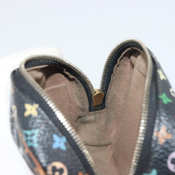 LOUIS VUITTON Monogram Multicolor Trousse Wapity Pouch Black M58034 Auth BA14908