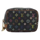 LOUIS VUITTON Monogram Multicolor Trousse Wapity Pouch Black M58034 Auth BA14908-13