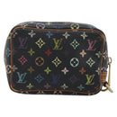 LOUIS VUITTON Monogram Multicolor Trousse Wapity Pouch Black M58034 Auth BA14908-2