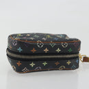 LOUIS VUITTON Monogram Multicolor Trousse Wapity Pouch Black M58034 Auth BA14908-5