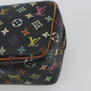LOUIS VUITTON Monogram Multicolor Trousse Wapity Pouch Black M58034 Auth BA14908-7