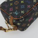 LOUIS VUITTON Monogram Multicolor Trousse Wapity Pouch Black M58034 Auth BA14908-14