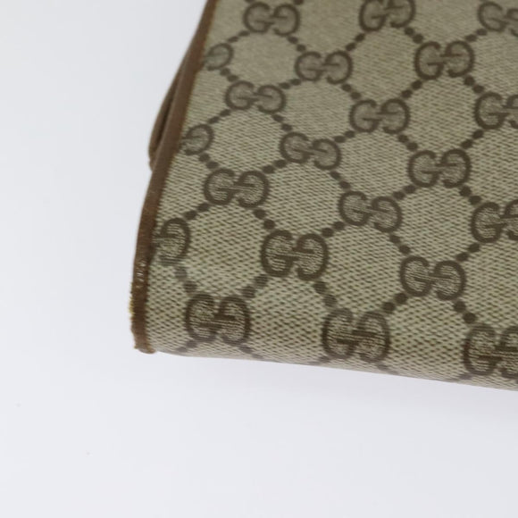 GUCCI GG Supreme Shoulder Bag PVC Beige Gold 118 02 050 Auth BA1491