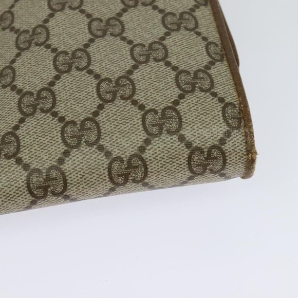 GUCCI GG Supreme Shoulder Bag PVC Beige Gold 118 02 050 Auth BA1491