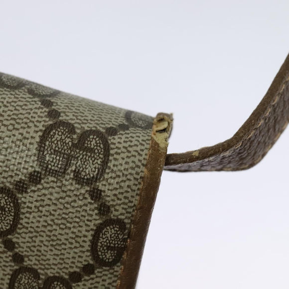 GUCCI GG Supreme Shoulder Bag PVC Beige Gold 118 02 050 Auth BA1491