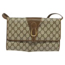 GUCCI GG Supreme Shoulder Bag PVC Beige Gold 118 02 050 Auth BA1491-13