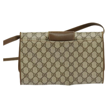 GUCCI GG Supreme Shoulder Bag PVC Beige Gold 118 02 050 Auth BA1491 - 0