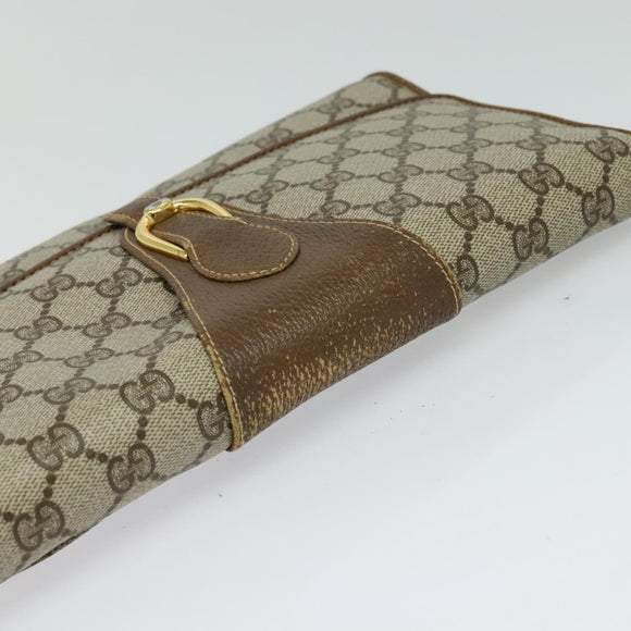 GUCCI GG Supreme Shoulder Bag PVC Beige Gold 118 02 050 Auth BA1491