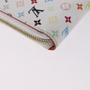 LOUIS VUITTON Monogram Multicolor Zippy Wallet White Orange M60241 Auth BA14910V-16