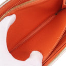 LOUIS VUITTON Monogram Multicolor Zippy Wallet White Orange M60241 Auth BA14910V-21