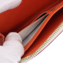 LOUIS VUITTON Monogram Multicolor Zippy Wallet White Orange M60241 Auth BA14910V-24
