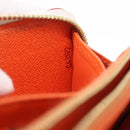 LOUIS VUITTON Monogram Multicolor Zippy Wallet White Orange M60241 Auth BA14910V-11