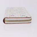 LOUIS VUITTON Monogram Multicolor Zippy Wallet White Orange M60241 Auth BA14910V-3