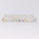 LOUIS VUITTON Monogram Multicolor Zippy Wallet White Orange M60241 Auth BA14910V-6