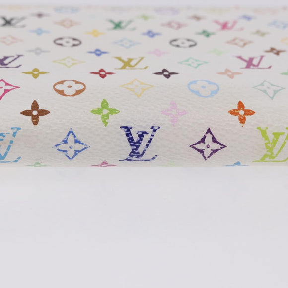 LOUIS VUITTON Monogram Multicolor Zippy Wallet White Orange M60241 Auth BA14910V