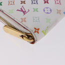 LOUIS VUITTON Monogram Multicolor Zippy Wallet White Orange M60241 Auth BA14910V-14