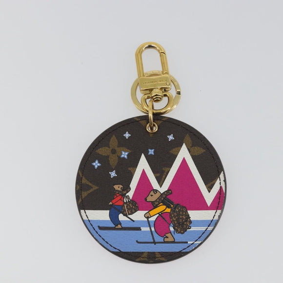 LOUIS VUITTON Monogram Christmas Bear Porte Cles Illustre M63756 Auth BA14911M