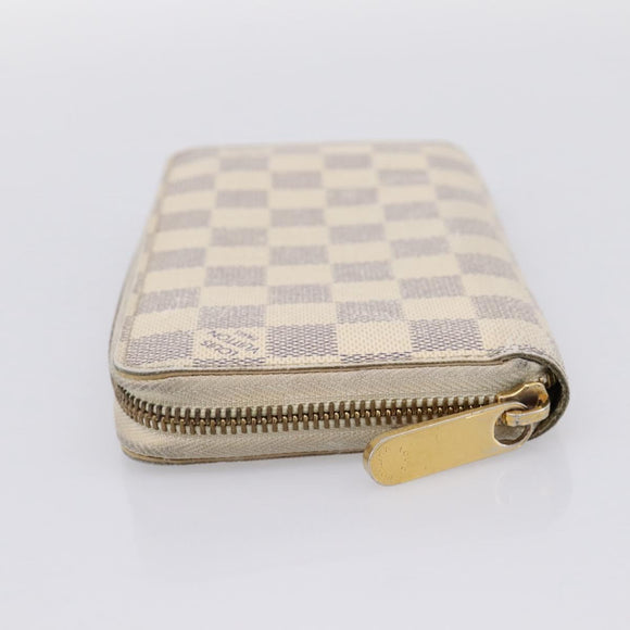 LOUIS VUITTON Damier Azur Zippy Wallet Long Wallet N60019 LV Auth BA14914