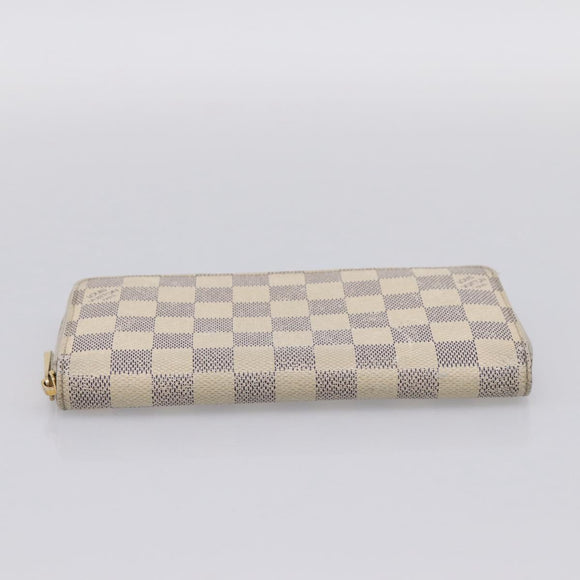 LOUIS VUITTON Damier Azur Zippy Wallet Long Wallet N60019 LV Auth BA14914