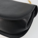 GUCCI Bamboo Chain Shoulder Bag Leather Black Gold 001 115 1497 Auth BA14916-15
