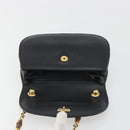 GUCCI Bamboo Chain Shoulder Bag Leather Black Gold 001 115 1497 Auth BA14916-18