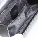 GUCCI Bamboo Chain Shoulder Bag Leather Black Gold 001 115 1497 Auth BA14916-10