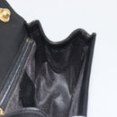 GUCCI Bamboo Chain Shoulder Bag Leather Black Gold 001 115 1497 Auth BA14916-20