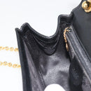 GUCCI Bamboo Chain Shoulder Bag Leather Black Gold 001 115 1497 Auth BA14916-21