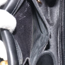 GUCCI Bamboo Chain Shoulder Bag Leather Black Gold 001 115 1497 Auth BA14916-11