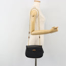GUCCI Bamboo Chain Shoulder Bag Leather Black Gold 001 115 1497 Auth BA14916-23