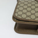 GUCCI GG Supreme Shoulder Bag PVC Beige Gold Auth BA1492-8