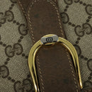 GUCCI GG Supreme Shoulder Bag PVC Beige Gold Auth BA1492-18