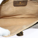 GUCCI GG Supreme Shoulder Bag PVC Beige Gold Auth BA1492-10