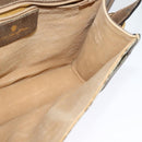 GUCCI GG Supreme Shoulder Bag PVC Beige Gold Auth BA1492-20